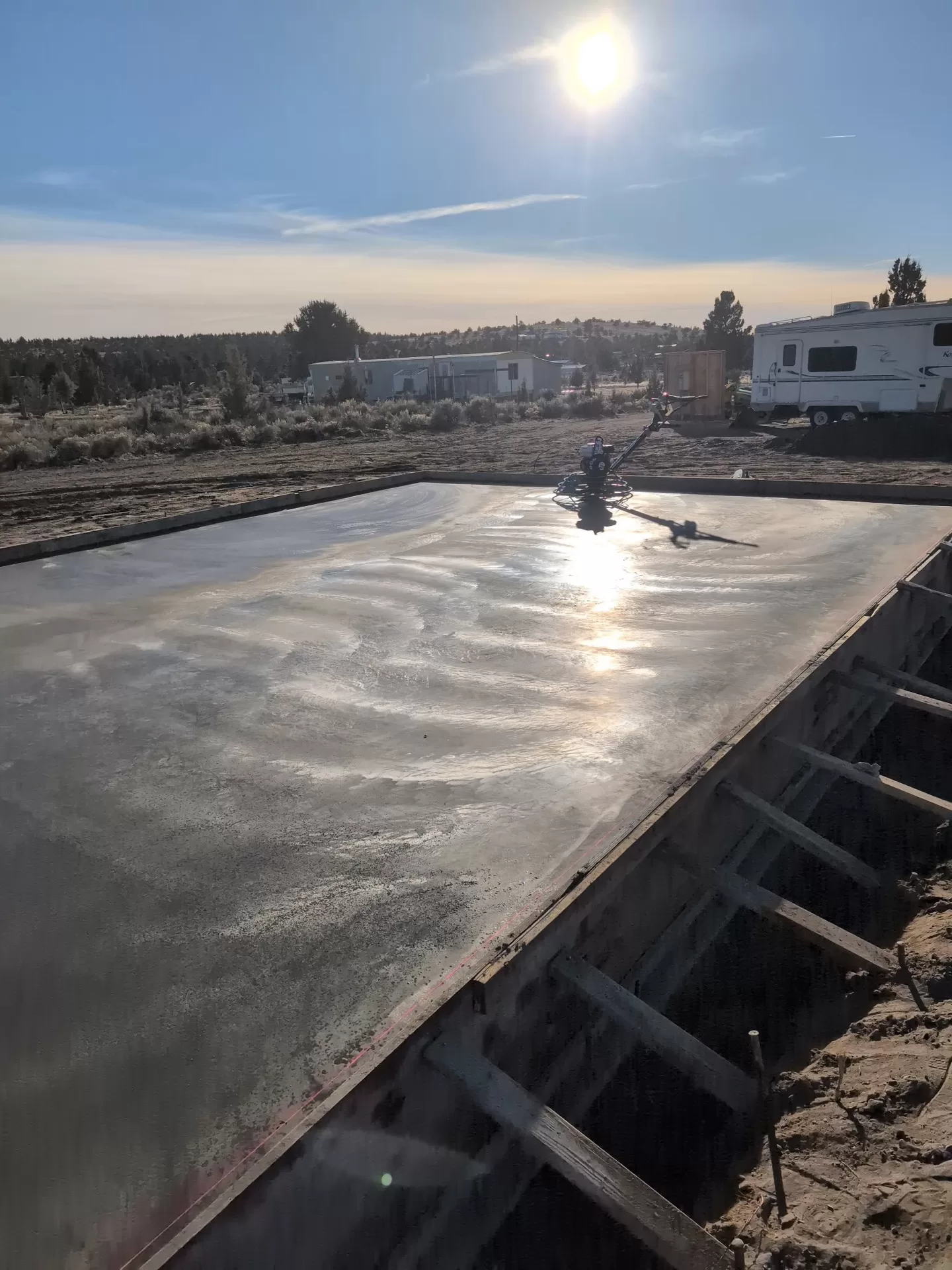 Finished mono slab for a shop in Prineville